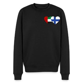 Vereinigte Arabische Emirate Finnland Flagge Herz - Männer Premium Bio Pullover - Schwarz - Vorne - Nico (187cm)
