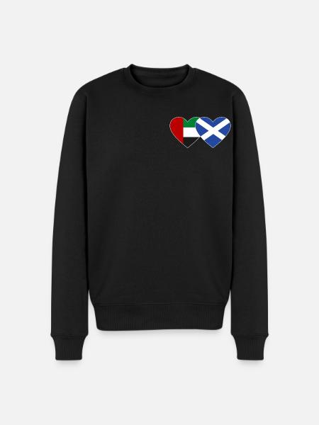 United Arab Emirates Scotland Flag - Men's Premium Organic Jumper - black