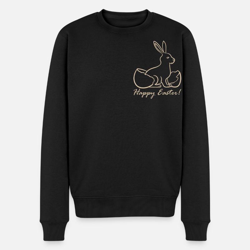 HAPPY EASTER one - Men's Premium Organic Jumper - black