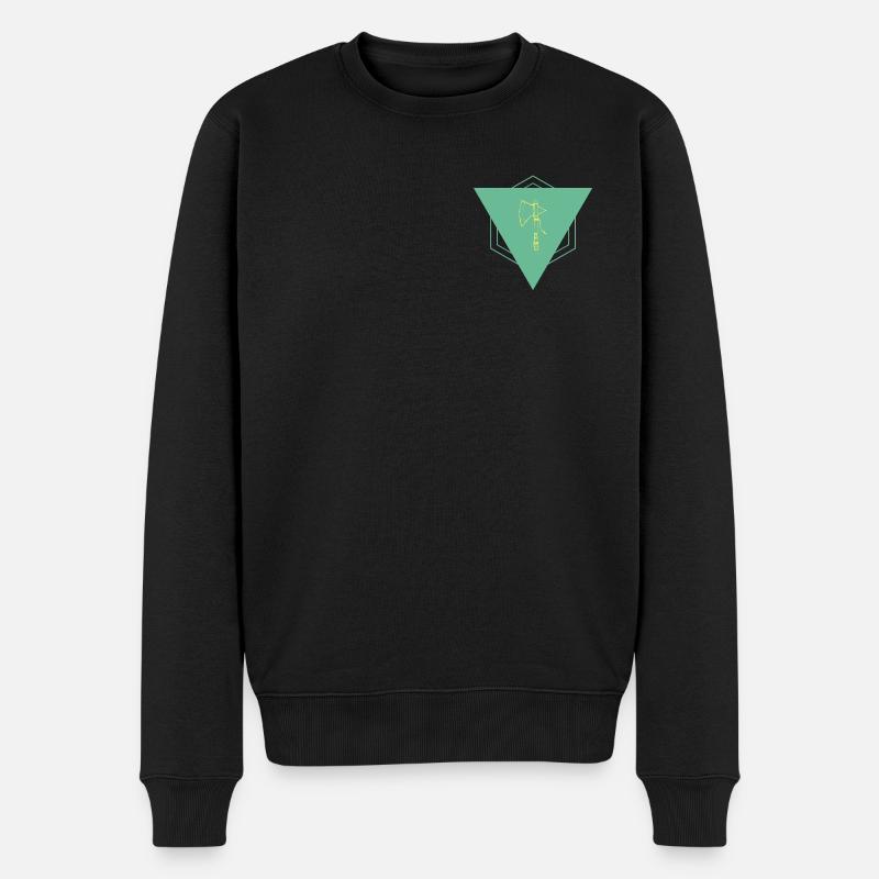 Holzfäller Modern - Männer Premium Bio Pullover - Schwarz