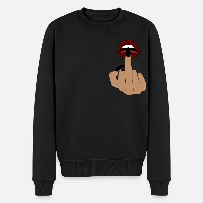 Bouche - Pull Premium bio Homme - noir