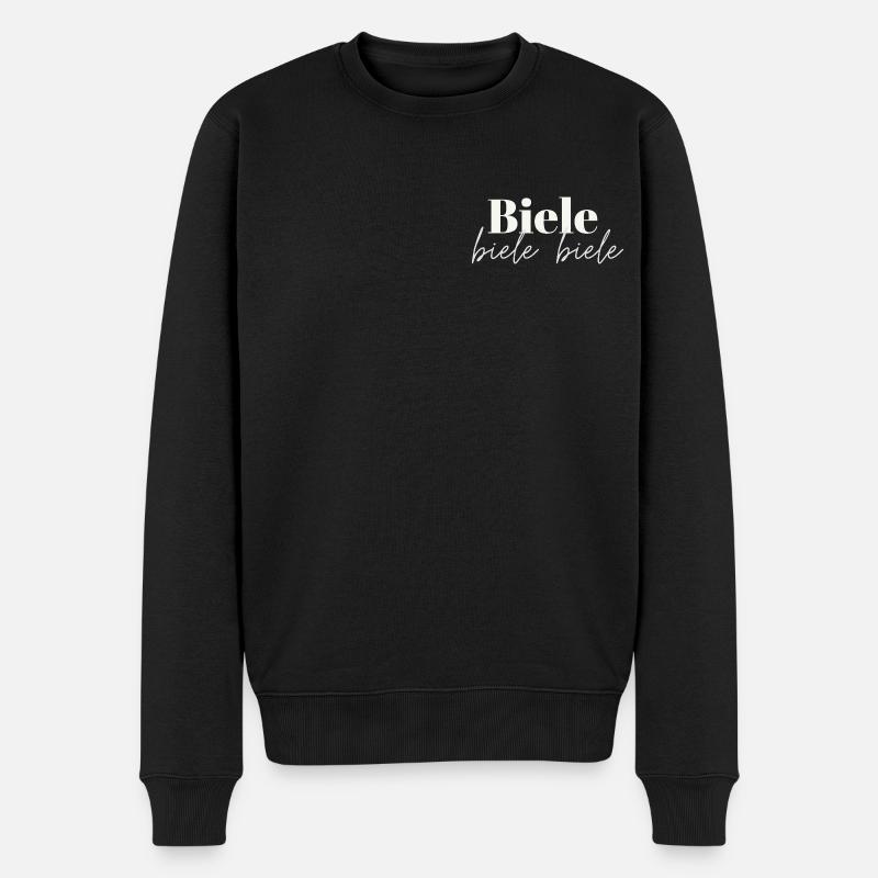 Biele Biele Biele - Männer Premium Bio Pullover - Schwarz