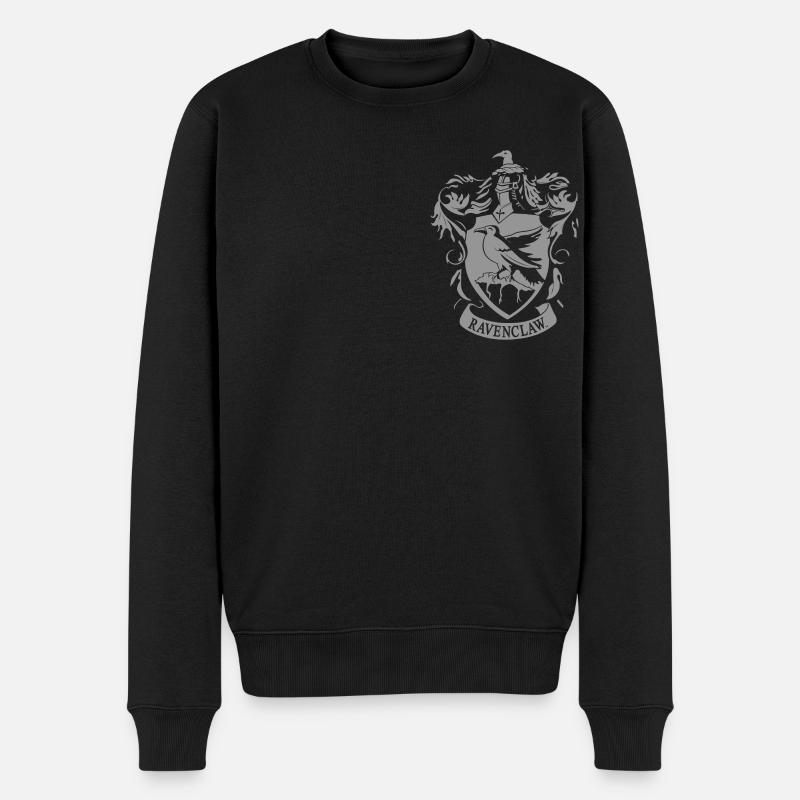 Harry Potter Ravenclaw kleines Wappen - Männer Premium Bio Pullover - Schwarz