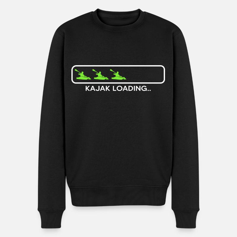 Kayak Canoë Pagayer Kayak Chargement - Pull Premium bio Homme - noir