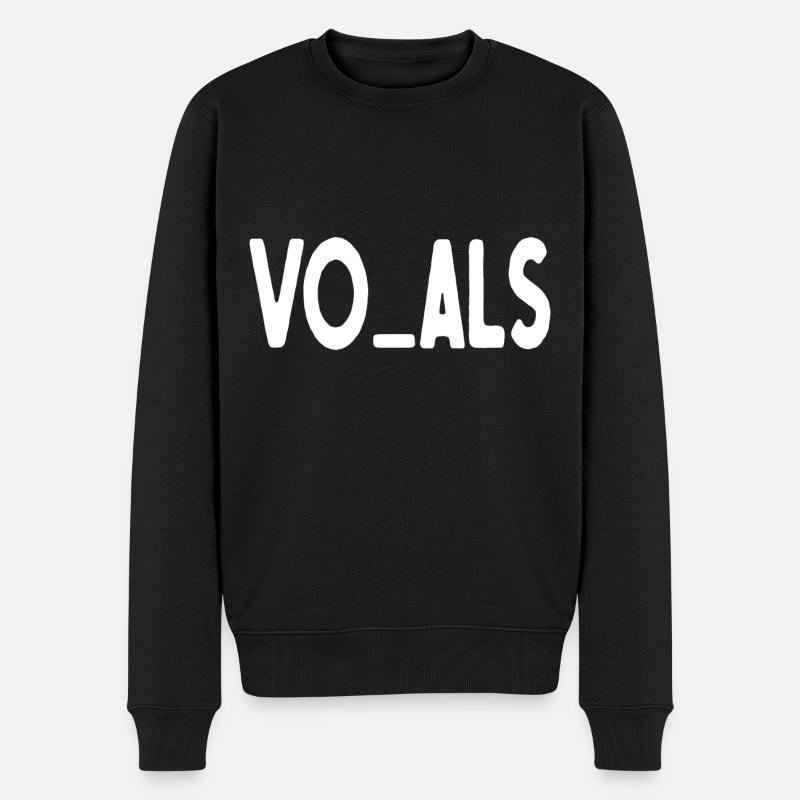Vocals - Männer Premium Bio Pullover - Schwarz