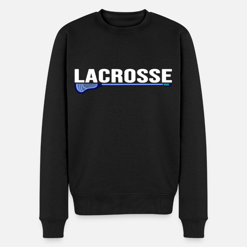 lacrosse lacrosseschläger lacrosse-spieler - Männer Premium Bio Pullover - Schwarz