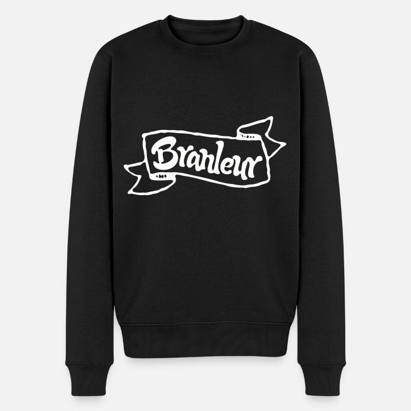 Wichser - Männer Premium Bio Pullover - Schwarz