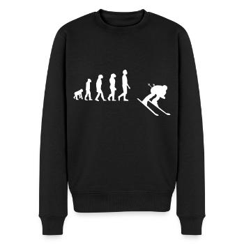 Ski-Evolution - Männer Premium Bio Pullover - Schwarz - Vorne - Nico (187cm)