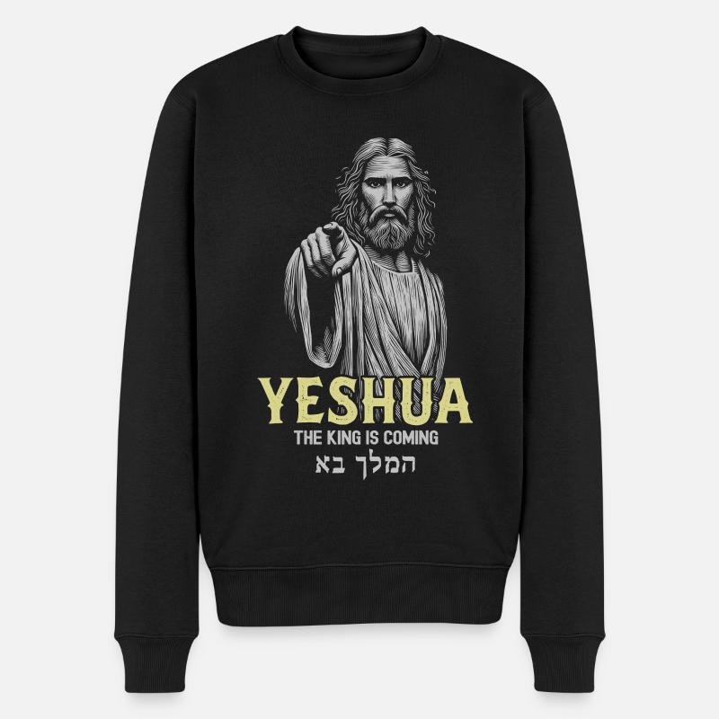 Yeshua King arrive - Pull Premium bio Homme - noir