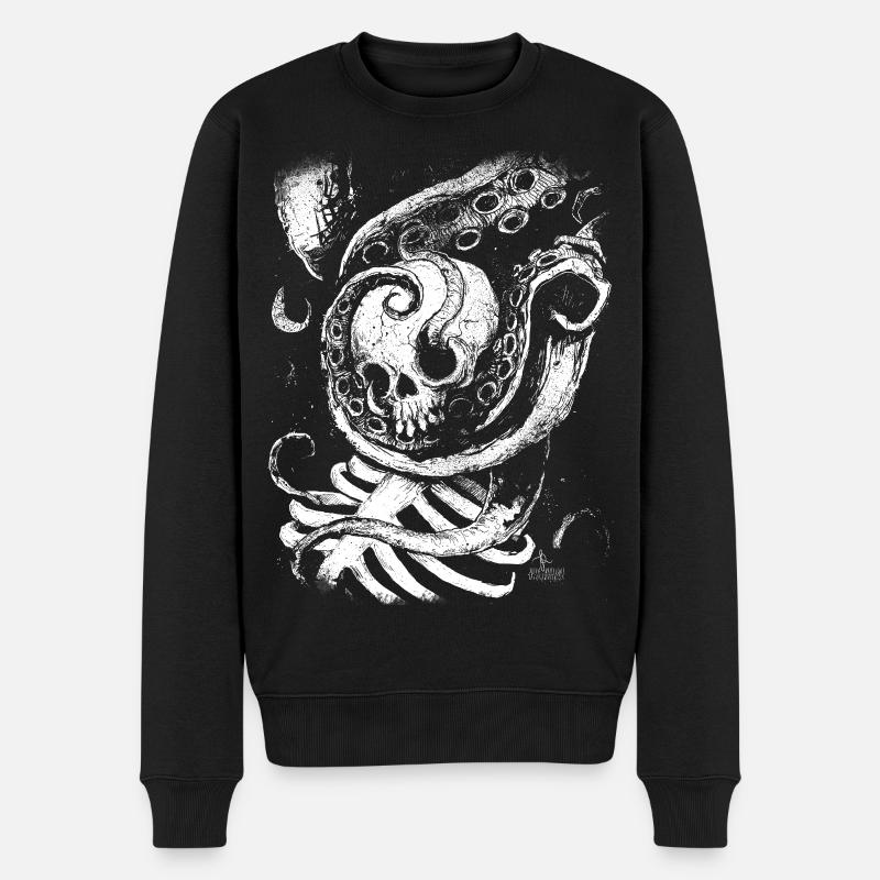 Verheddert in der Tiefe - Männer Premium Bio Pullover - Schwarz