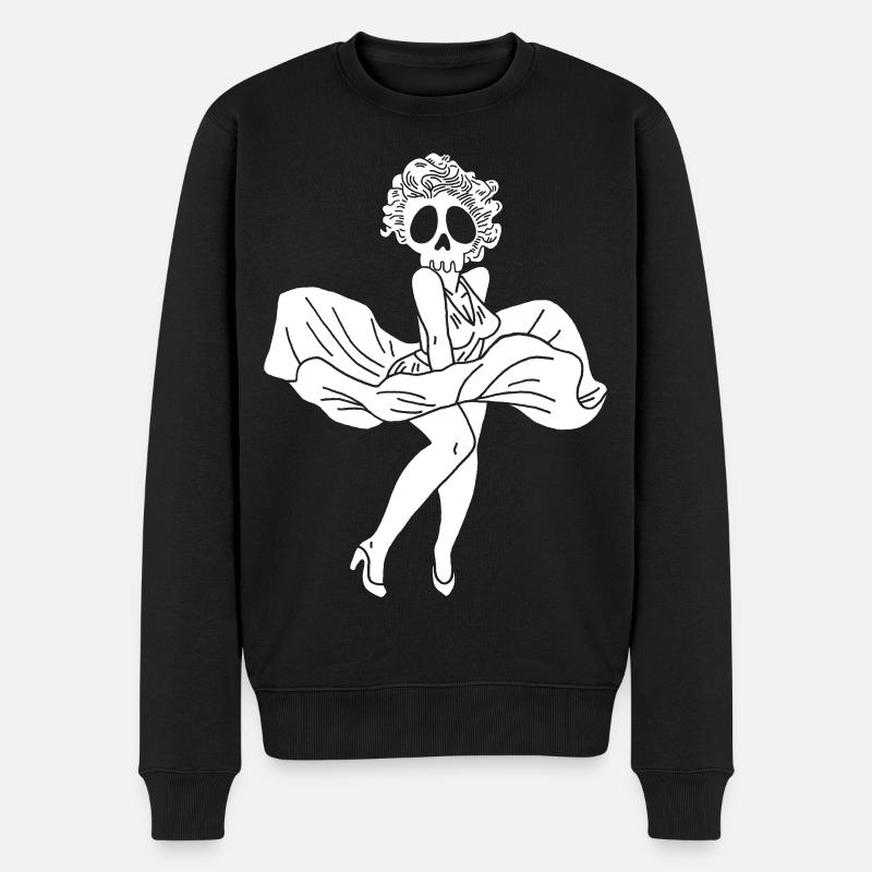 Fantôme de Marylin Monroe - Männer Premium Bio Pullover - Schwarz