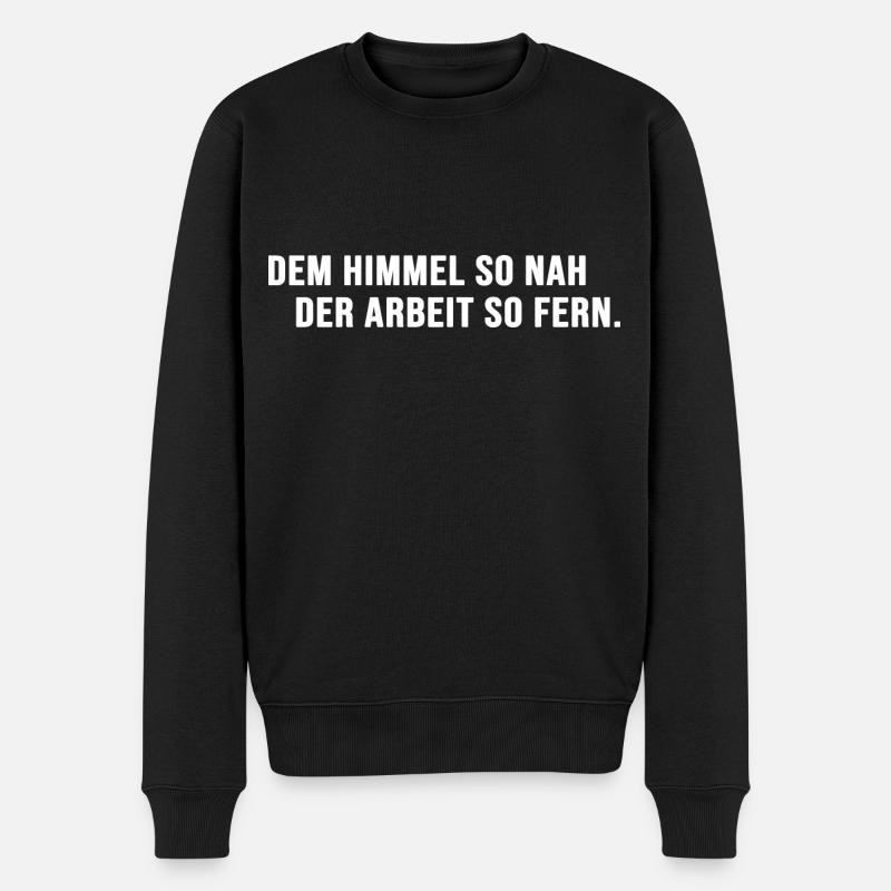 Bergzitate Bergwandern Bergsteiger Gipfelsprüche - Männer Premium Bio Pullover - Schwarz