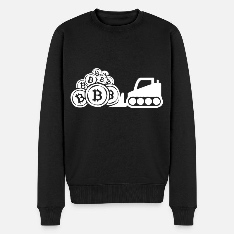 Bitcoin-Gewinn - Männer Premium Bio Pullover - Schwarz