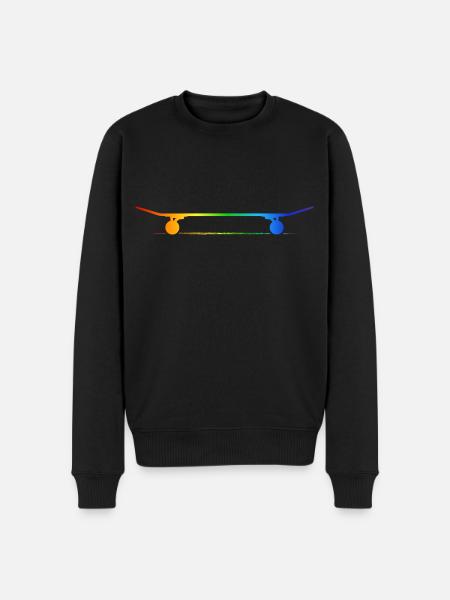 skateboard sk8 rainbow-grind SKATE skateboarder - Men's Premium Organic Jumper - black