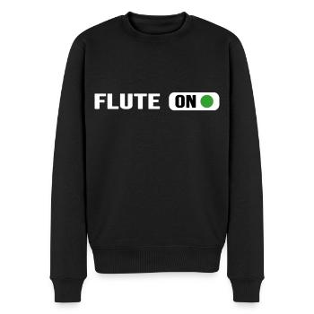 flûte cuivres musique concert flûte flûte flûte - Pull Premium bio Homme - noir - Devant - Nico (187cm)