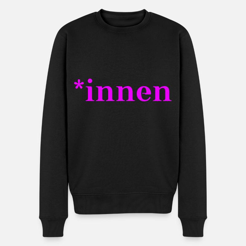 *innen Geschenkidee pro Gendern Feminismus innen - Männer Premium Bio Pullover - Schwarz