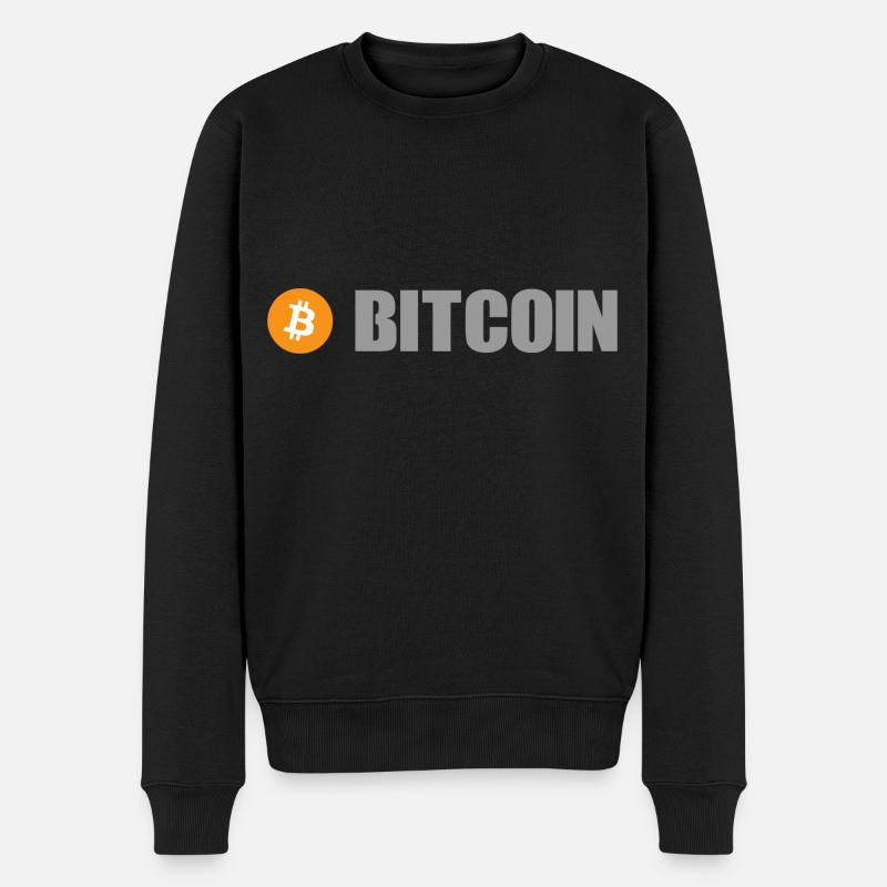 Bitcoin - Männer Premium Bio Pullover - Schwarz