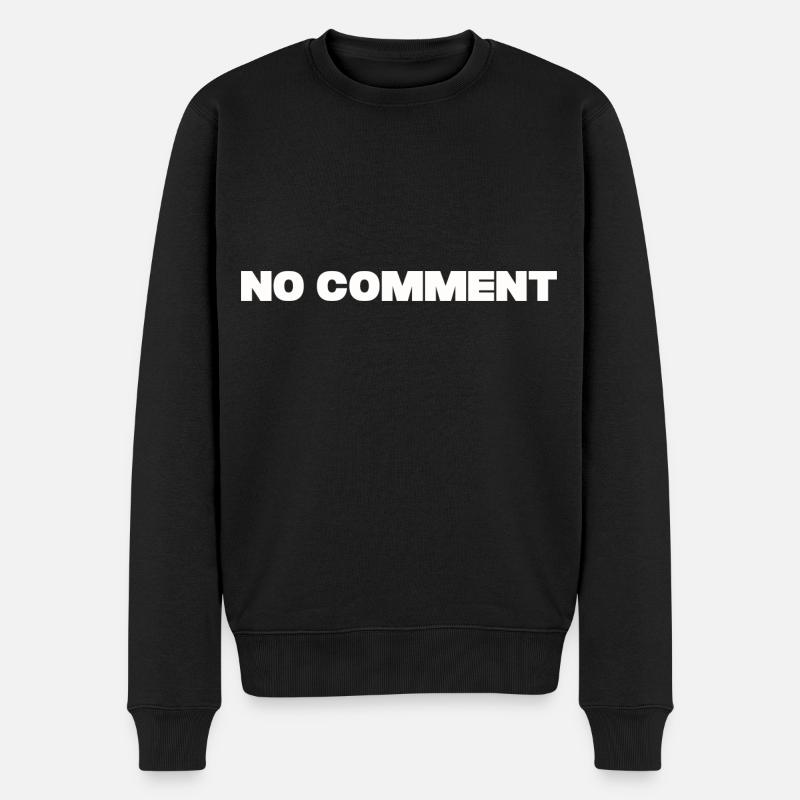 No comment - Pull Premium bio Homme - noir