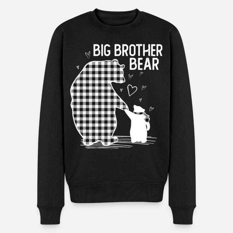 Big Brother Bear - Männer Premium Bio Pullover - Schwarz