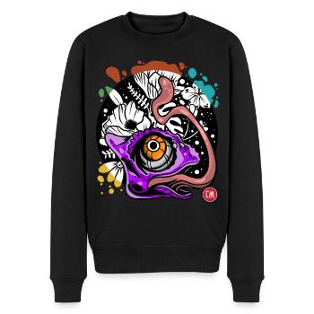 Gecko - Men's Premium Organic Jumper - black - Front - Nico (187cm)