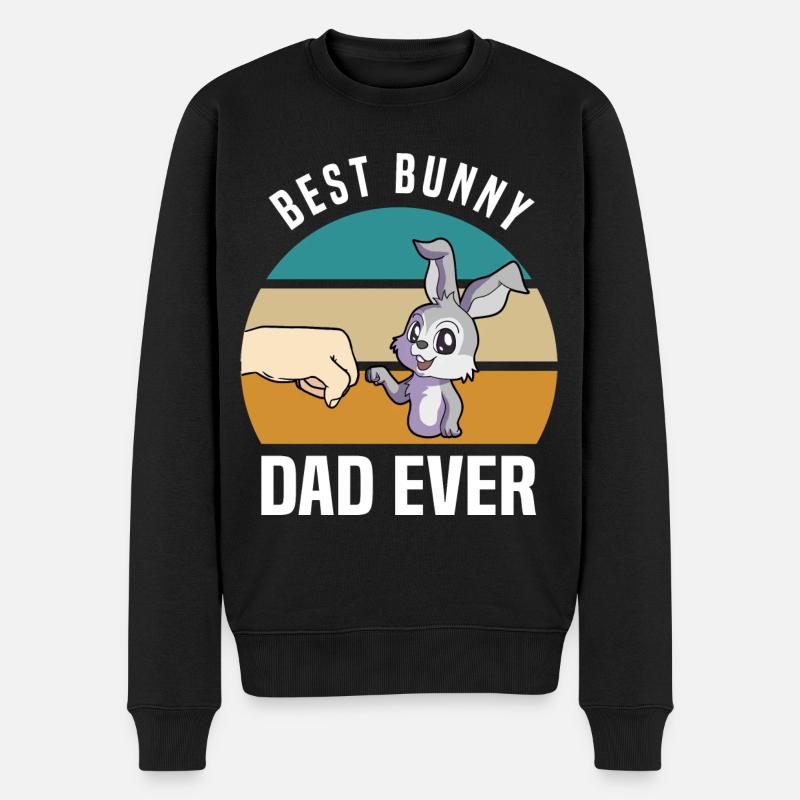 Hase - Männer Premium Bio Pullover - Schwarz
