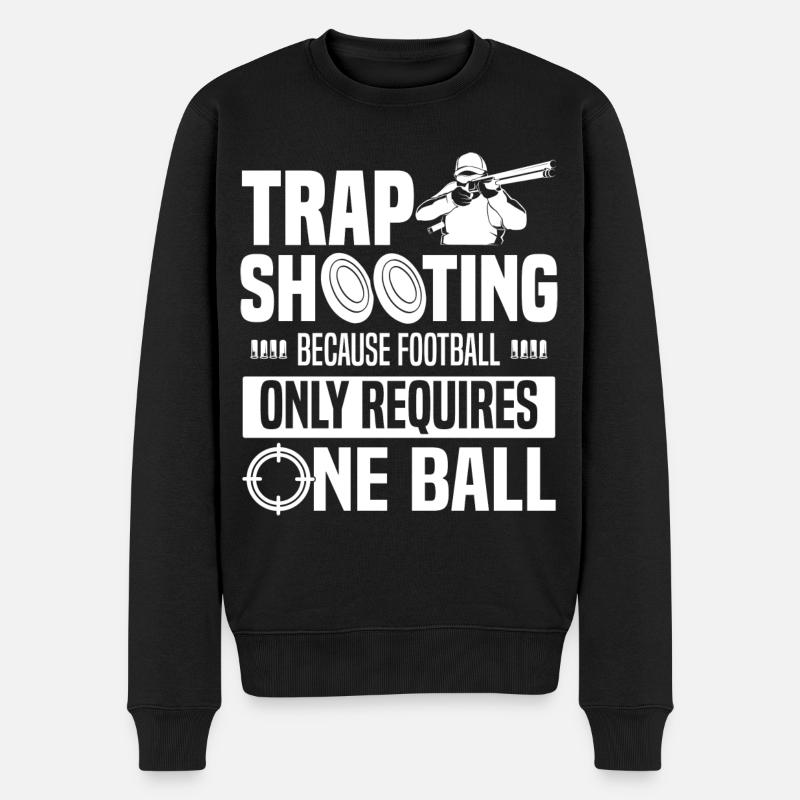 Trapschießen - Männer Premium Bio Pullover - Schwarz