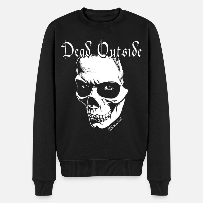 Dead Outside - Oldschool Goth - Männer Premium Bio Pullover - Schwarz