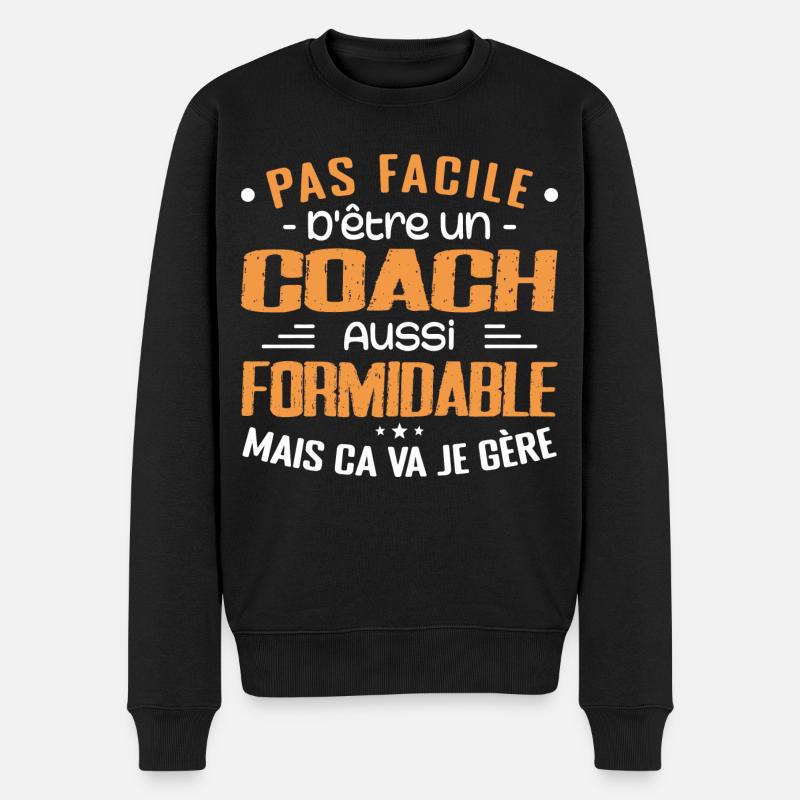 COACH Sports Coach Geschenk Coach Formidable - Männer Premium Bio Pullover - Schwarz