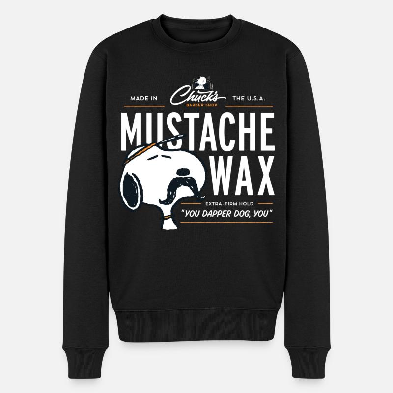 Peanuts Snoopy Mustache Wax Moustache - Pull Premium bio Homme - noir