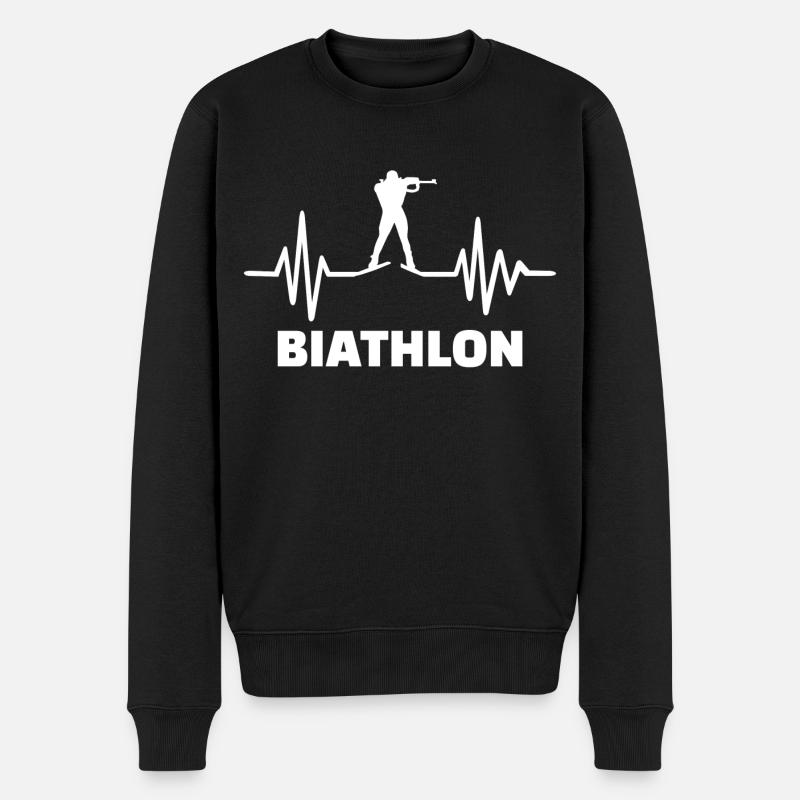 heartbeat biathlon - Pull Premium bio Homme - noir