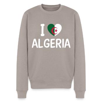 i love algeria - Men's Premium Organic Jumper - taupe - Front - Nico (187cm)