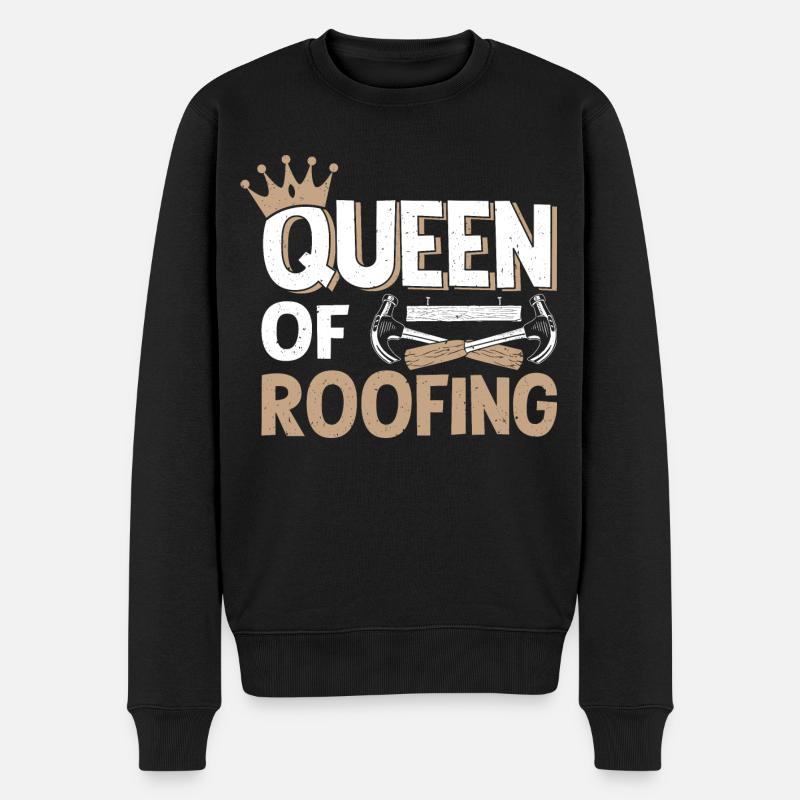 Dachdecker Dachdeckerei Dachklempner Roofer - Männer Premium Bio Pullover - Schwarz