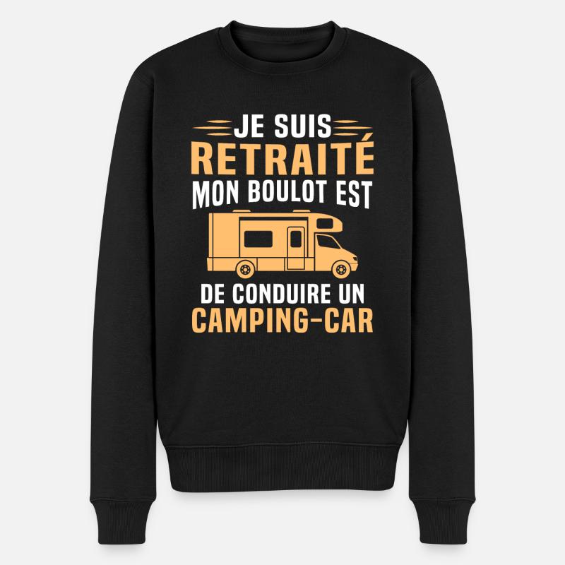 je suis retraité je fais du camping-car - Pull Premium bio Homme - noir