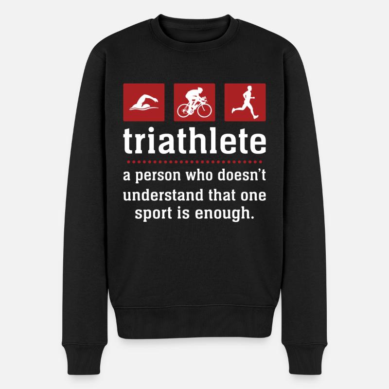 Triathlon Geschenk Triathlon Triathlon Triathlet - Männer Premium Bio Pullover - Schwarz