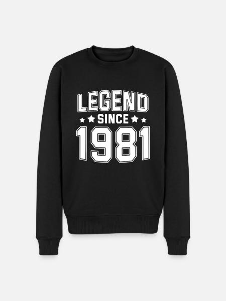 Legend since 1981 - Pull Premium bio Homme - noir