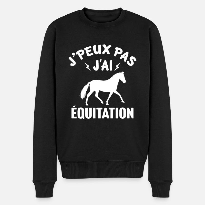 J'peux pas j'ai Équitation - Pull Premium bio Homme - noir