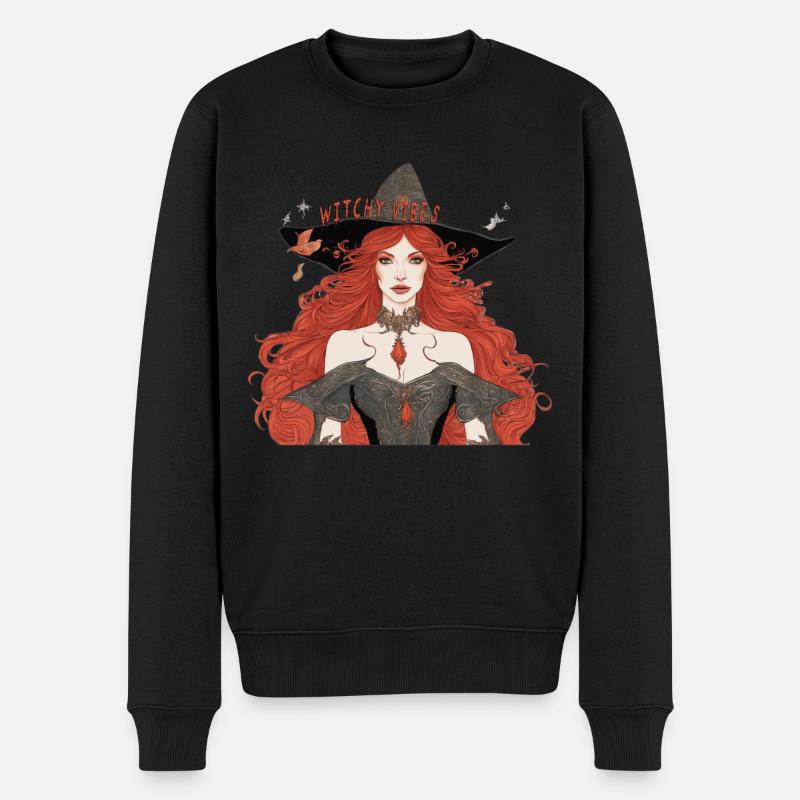 Hexenhafte Vibes - Männer Premium Bio Pullover - Schwarz