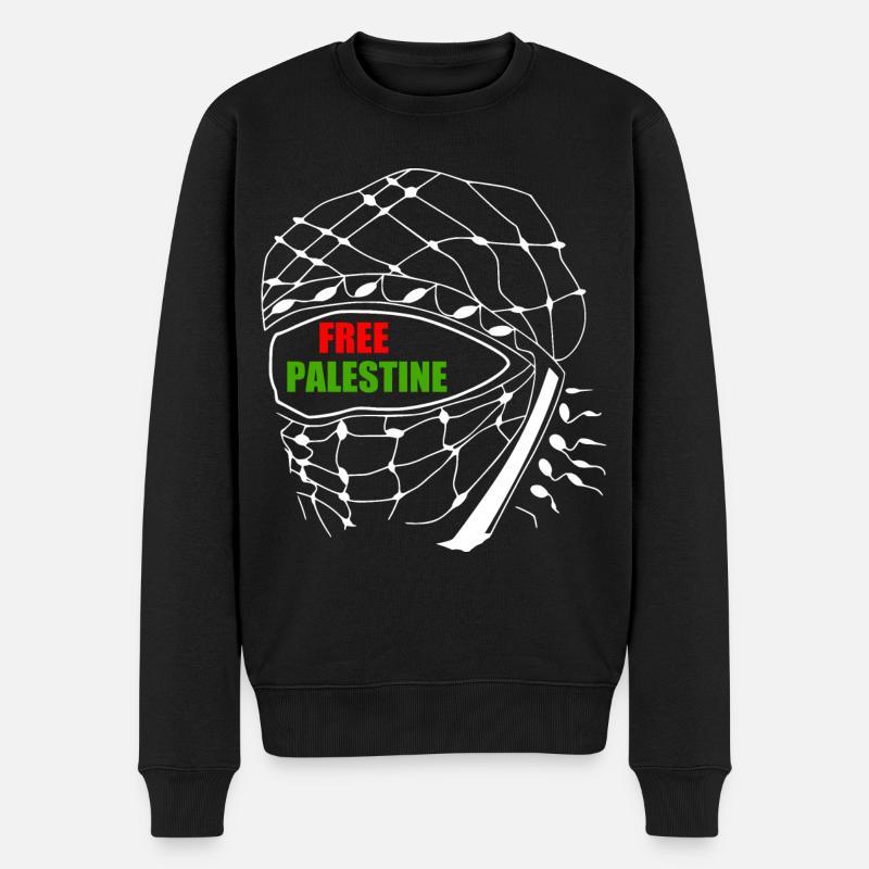Free palestine - Pull Premium bio Homme - noir