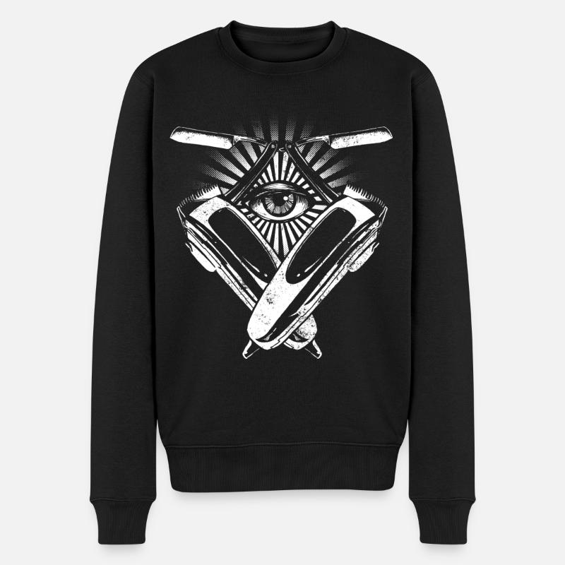 Friseur - Männer Premium Bio Pullover - Schwarz