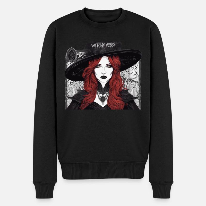 Hexenhafte Vibes - Männer Premium Bio Pullover - Schwarz