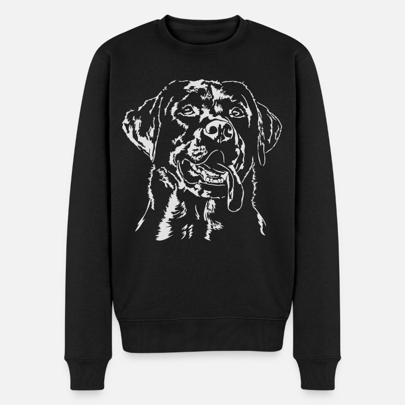 LABRADOR RETRIEVER 2 Hunde Labbi Wilsigns - Männer Premium Bio Pullover - Schwarz
