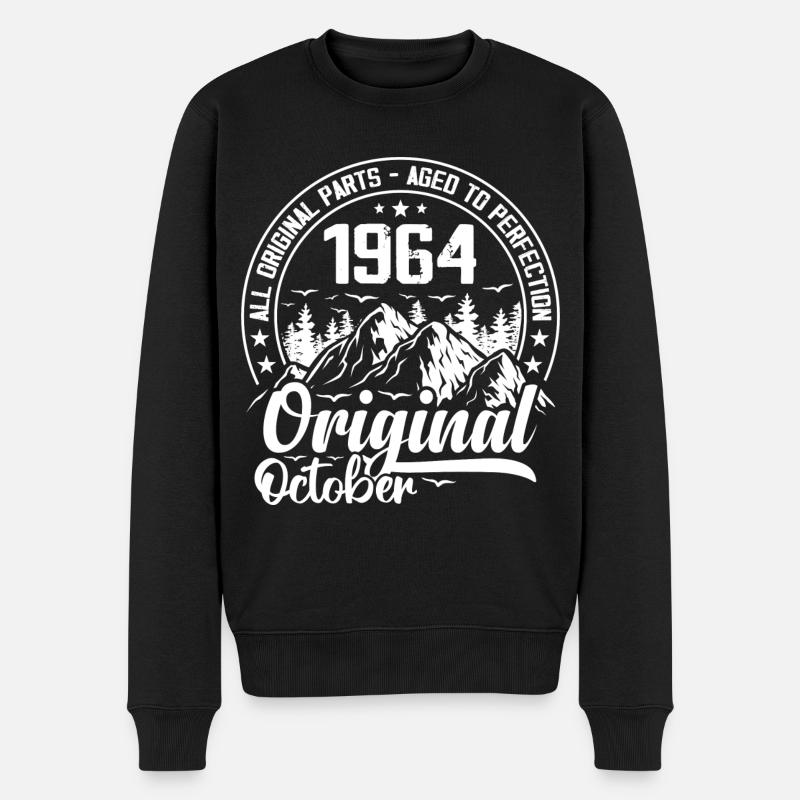 Oktober 1964 Original: Geschenk zum 60-jährigen Jubiläum - Männer Premium Bio Pullover - Schwarz