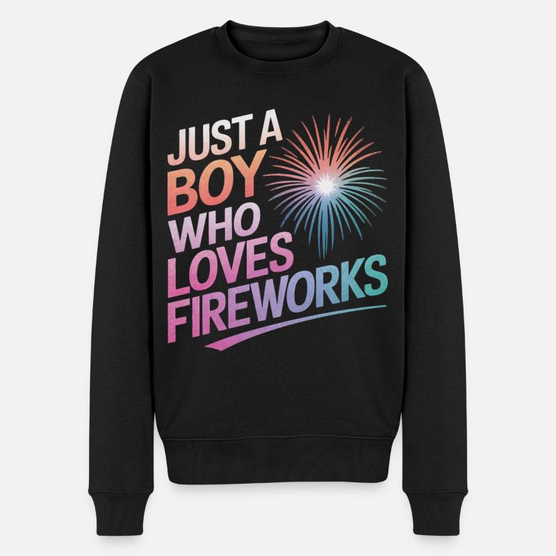 Pyrotechnie Feux d’artifice Pyrotechnie - Pull Premium bio Homme - noir