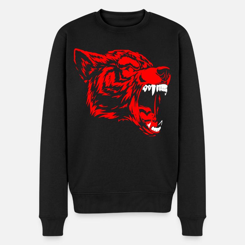 Conception de monstre de loup-garou - Pull Premium bio Homme - noir