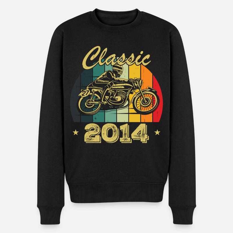 Cadeau D’anniversaire Classique vintage Né en 2014 - Pull Premium bio Homme - noir