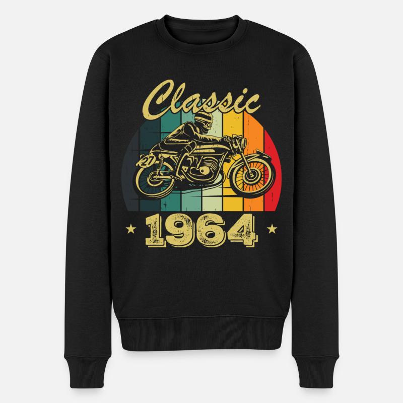 Klassisches Vintage-Geburtstagsgeschenk aus dem Jahr 1964 - Männer Premium Bio Pullover - Schwarz