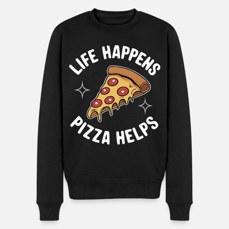 Pizza Italie Restauration rapide - Pull Premium bio Homme - noir