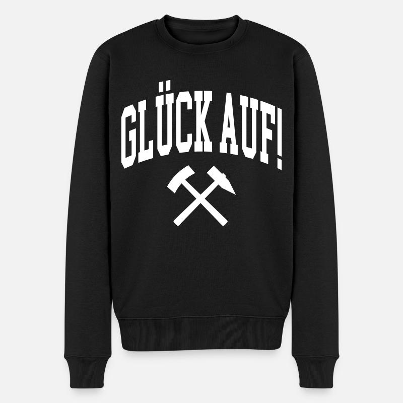Glück Auf! - Männer Premium Bio Pullover - Schwarz