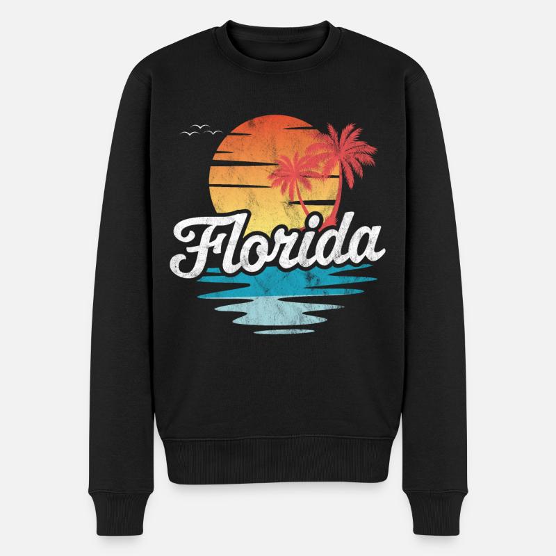 Florida - Männer Premium Bio Pullover - Schwarz