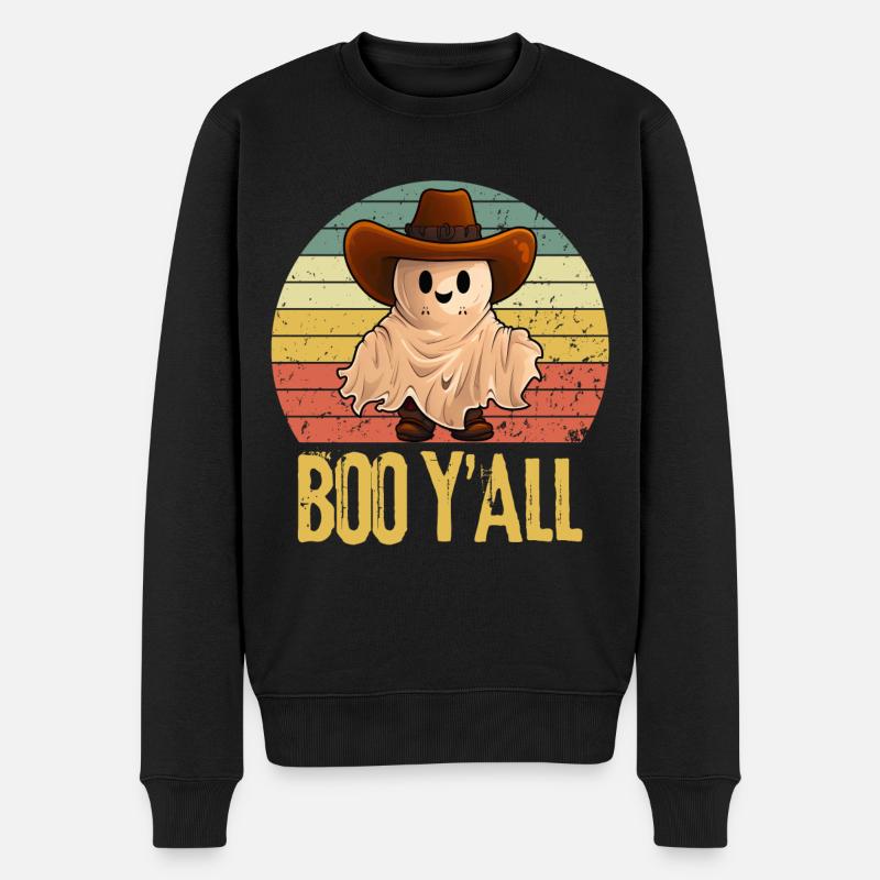 Halloween Ghost Cowboy - Pull Premium bio Homme - noir